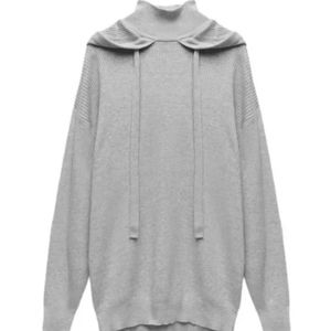 Turtle neck sweater hoodie